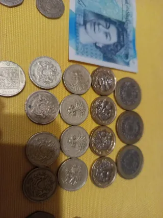 Lote Billetes y Monedas Reino Unido