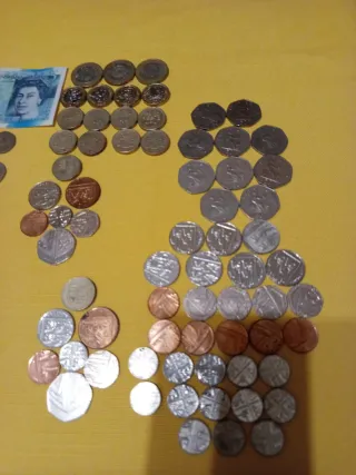 Lote Billetes y Monedas Reino Unido