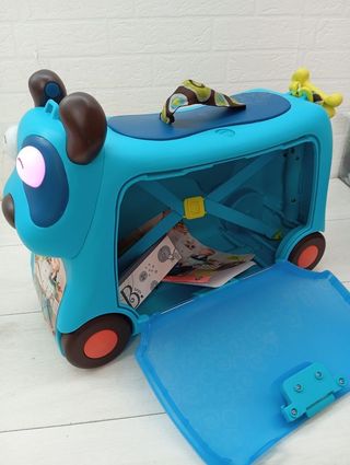 Maleta infantil azul con ruedas