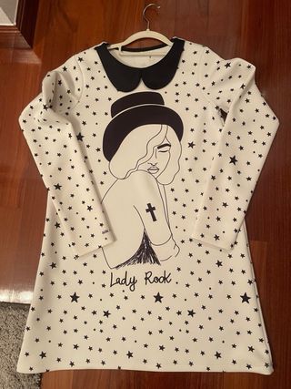 Vestido Aire Retro Estampado Estrellas