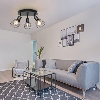 Lampada da soffitto con 3 faretti LED, faretto da soffitto aj