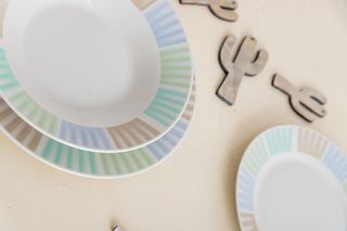 Quid California Set di Stoviglie in Porcellana 18 Pezzi - 6 Pers.