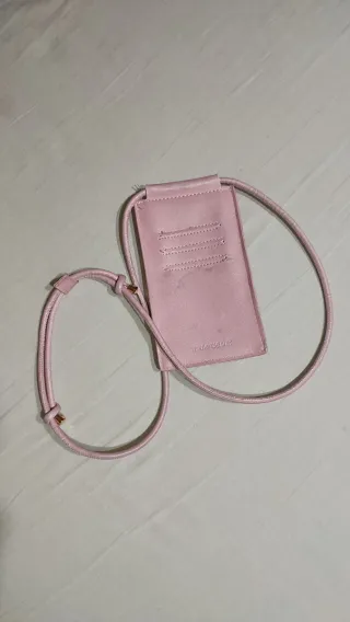 Bolso La Vecina Rubia rosa con cordón