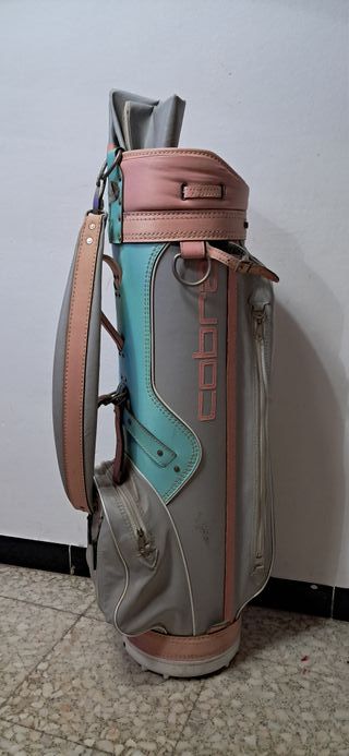 Bolsa de palos de golf Cobra gris y rosa