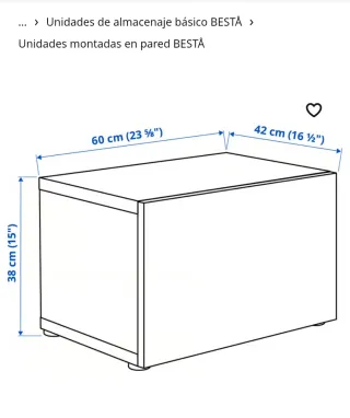 Vitrina Besta Ikea Madera y Cristal