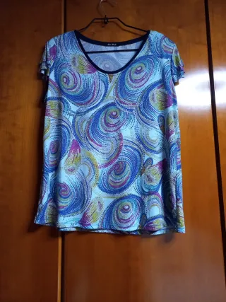 Camiseta estampada multicolor