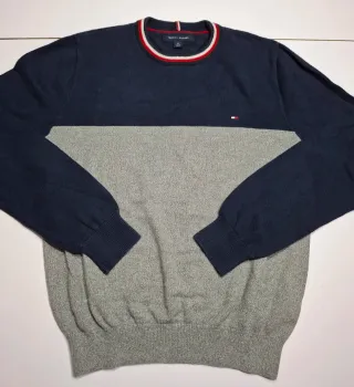 Pullover Tommy Hilfiger Blu/Grigio Taglia S