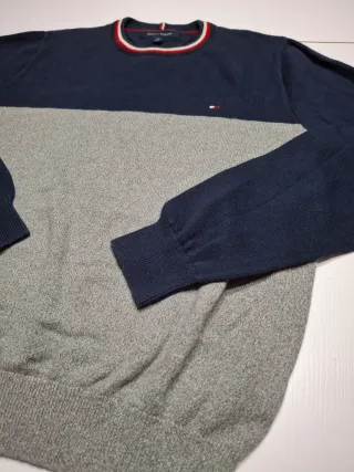 Pullover Tommy Hilfiger Blu/Grigio Taglia S