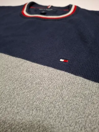 Pullover Tommy Hilfiger Blu/Grigio Taglia S