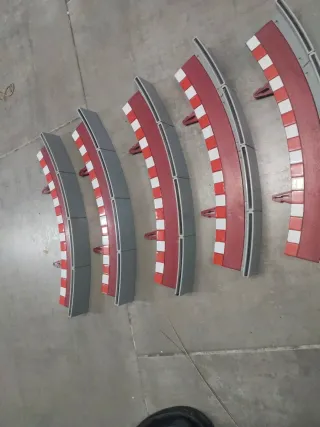 Scalextric lote 8 bordes curva r2 muros