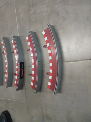 Scalextric lote 8 bordes curva r2 muros