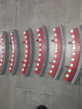 Scalextric lote 8 bordes curva r2 muros