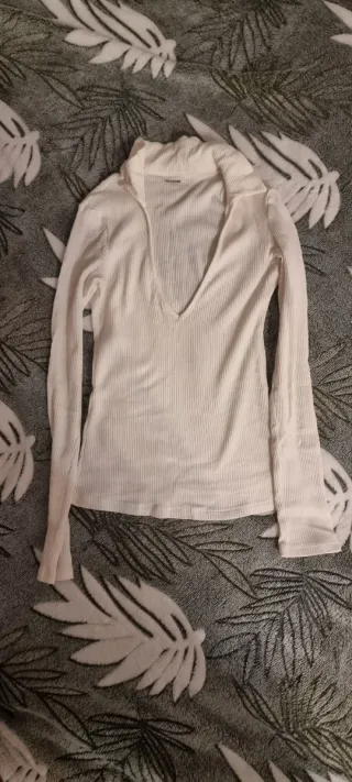 Camiseta blanca manga larga