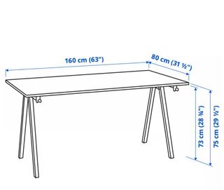 Escritorio beige/blanco