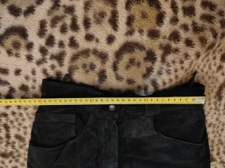 Pantalones de Piel Negra Talla 38