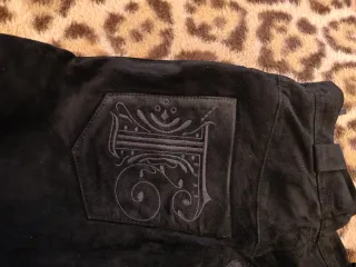 Pantalones de Piel Negra Talla 38