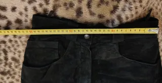Pantalones de Piel Negra Talla 38