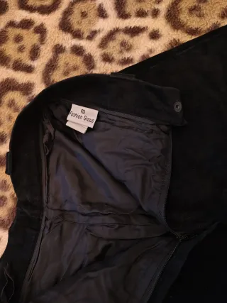 Pantalones de Piel Negra Talla 38