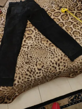 Pantalones de Piel Negra Talla 38