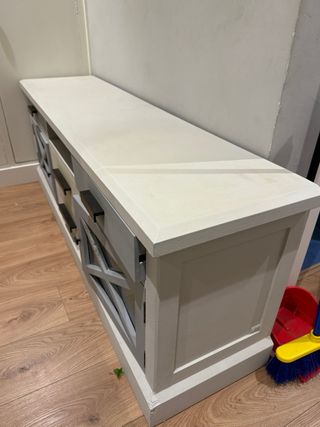 Mueble TV madera y cristal