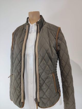 Cazadora acolchada Zara verde caqui mujer