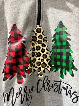 Sudadera navideña con cremallera nueva