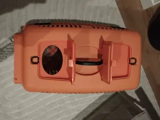 Transportín para mascotas naranja y negro