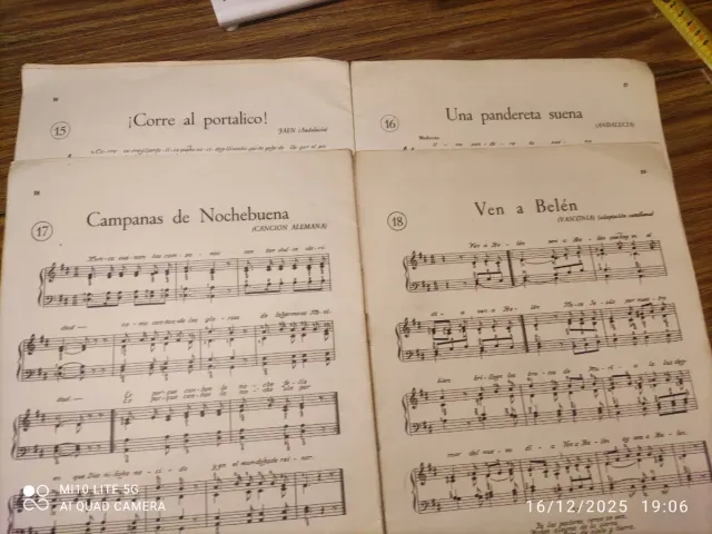 Partituras y letras de Villancicos