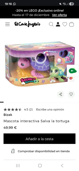 Salva la tortuga Mascota interactiva