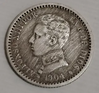 MONEDA DE PLATA 50 CENT. 1904