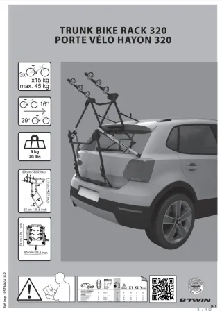 Portabicicletas Decathlon B'TWIN 320