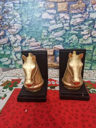 Sujetalibros Caballo Dorado (2 unidades)