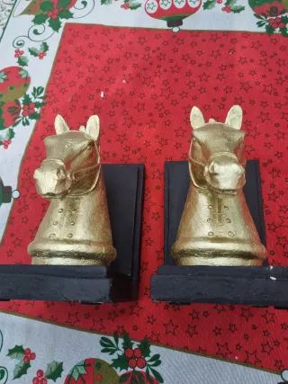 Sujetalibros Caballo Dorado (2 unidades)
