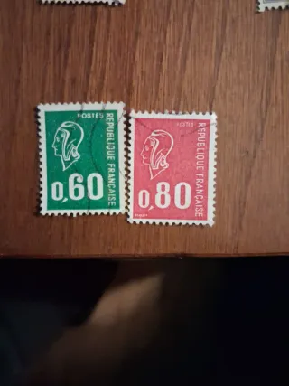 2 Sellos Francia 0,60 y 0,80