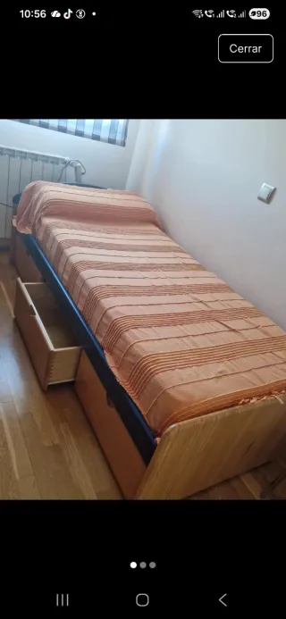 Cama juvenil con 3 cajones