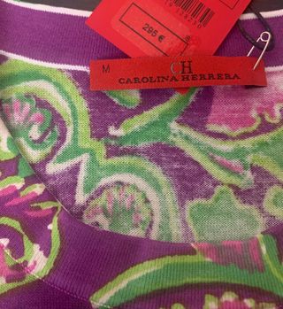 Top Punto Carolina Herrera Morado y Verde