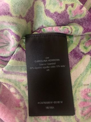 Top Punto Carolina Herrera Morado y Verde