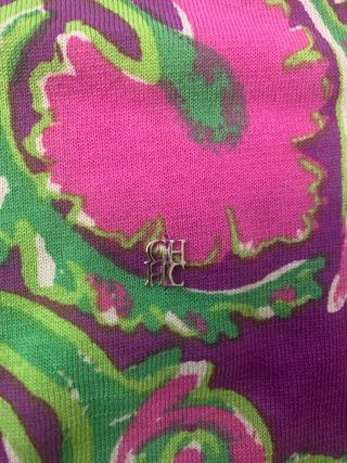 Top Punto Carolina Herrera Morado y Verde