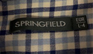 Camisa Springfield Cuadros Azul Talla L