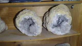 Geoda Ágata Rosa y Blanca