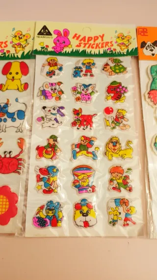 Lote pegatinas relieve vintage años 70/80