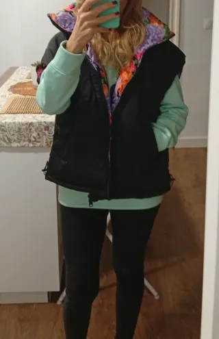 Chaleco acolchado reversible oversize