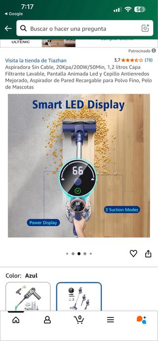 Aspiradora Sin Cable Tiazhan 20Kpa