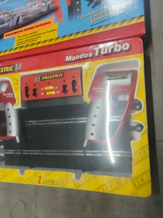 Scalextric pista conexión plus mandos turbo pro