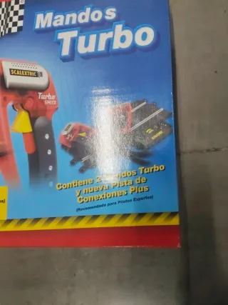 Scalextric pista conexión plus mandos turbo pro