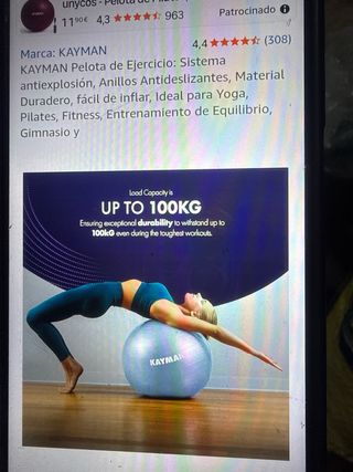 Pelota de Ejercicio KAYMAN Azul