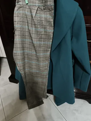 Completo giacca e pantaloni a quadri