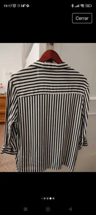 Blusa Bershka Rayas Blancas y Negras Talla L