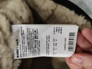 Abrigo Bimba y Lola Negro y Beige