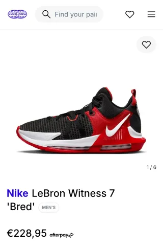 Nike Lebron Witness 7 Bred Talla 43